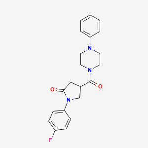 1-(4-fluorophenyl)-4-[(4-phenyl-1-piperazinyl)carbonyl]-2-pyrrolidinone