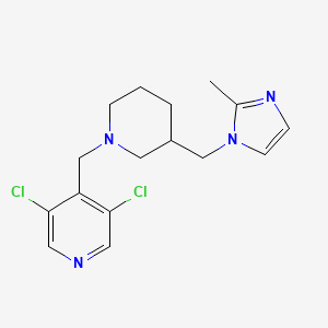 3,5-dichloro-4-({3-[(2-methyl-1H-imidazol-1-yl)methyl]-1-piperidinyl}methyl)pyridine