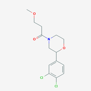 molecular formula C14H17Cl2NO3 B5377086 2-(3,4-dichlorophenyl)-4-(3-methoxypropanoyl)morpholine 