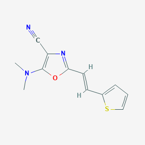 5-(dimethylamino)-2-[2-(2-thienyl)vinyl]-1,3-oxazole-4-carbonitrile