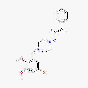molecular formula C21H25BrN2O2 B5377114 4-bromo-2-methoxy-6-{[4-(3-phenyl-2-propen-1-yl)-1-piperazinyl]methyl}phenol 