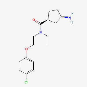 molecular formula C16H23ClN2O2 B5377152 rel-(1S,3R)-3-amino-N-[2-(4-chlorophenoxy)ethyl]-N-ethylcyclopentanecarboxamide hydrochloride 