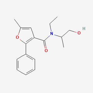 molecular formula C17H21NO3 B5377164 N-ethyl-N-(2-hydroxy-1-methylethyl)-5-methyl-2-phenyl-3-furamide 