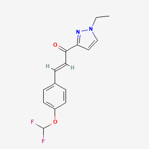 3-[4-(difluoromethoxy)phenyl]-1-(1-ethyl-1H-pyrazol-3-yl)-2-propen-1-one