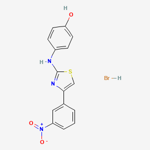 molecular formula C15H12BrN3O3S B5377197 4-[[4-(3-Nitrophenyl)-1,3-thiazol-2-yl]amino]phenol;hydrobromide 