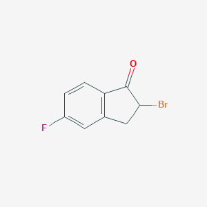 molecular formula C9H6BrFO B053772 2-Bromo-5-fluoro-1-indanone CAS No. 111538-45-5