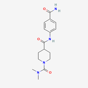 molecular formula C16H22N4O3 B5377223 N4-(4-CARBAMOYLPHENYL)-N1,N1-DIMETHYLPIPERIDINE-1,4-DICARBOXAMIDE 