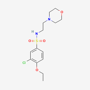 molecular formula C14H21ClN2O4S B5377243 3-chloro-4-ethoxy-N-(2-morpholin-4-ylethyl)benzenesulfonamide 