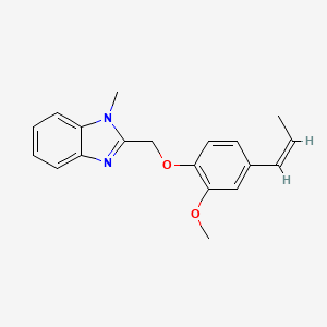 molecular formula C19H20N2O2 B5377249 2-{[2-methoxy-4-(1-propen-1-yl)phenoxy]methyl}-1-methyl-1H-benzimidazole 