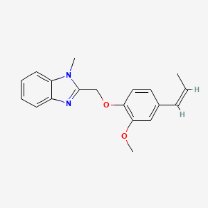 molecular formula C19H20N2O2 B5377249 2-[[2-methoxy-4-[(Z)-prop-1-enyl]phenoxy]methyl]-1-methylbenzimidazole 