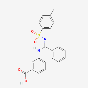 molecular formula C21H18N2O4S B5377262 3-{[{[(4-methylphenyl)sulfonyl]imino}(phenyl)methyl]amino}benzoic acid 