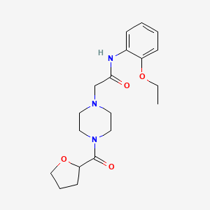 molecular formula C19H27N3O4 B5377264 N-(2-ethoxyphenyl)-2-[4-(tetrahydro-2-furanylcarbonyl)-1-piperazinyl]acetamide 