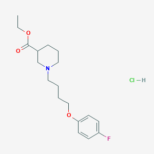 molecular formula C18H27ClFNO3 B5377265 Ethyl 1-[4-(4-fluorophenoxy)butyl]piperidine-3-carboxylate;hydrochloride 