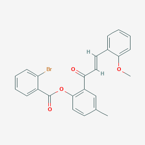 molecular formula C24H19BrO4 B5377277 2-[3-(2-methoxyphenyl)acryloyl]-4-methylphenyl 2-bromobenzoate 