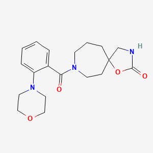 molecular formula C19H25N3O4 B5377281 8-[2-(4-morpholinyl)benzoyl]-1-oxa-3,8-diazaspiro[4.6]undecan-2-one 