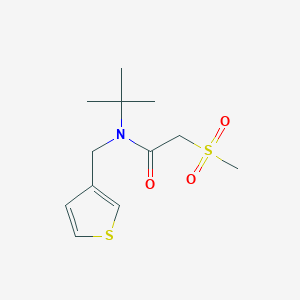 N-(tert-butyl)-2-(methylsulfonyl)-N-(3-thienylmethyl)acetamide