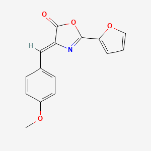 molecular formula C15H11NO4 B5377301 2-(2-furyl)-4-(4-methoxybenzylidene)-1,3-oxazol-5(4H)-one 