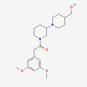 molecular formula C21H32N2O4 B5377315 {1'-[(3,5-dimethoxyphenyl)acetyl]-1,3'-bipiperidin-4-yl}methanol 