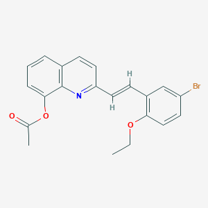 molecular formula C21H18BrNO3 B5377323 2-[2-(5-bromo-2-ethoxyphenyl)vinyl]-8-quinolinyl acetate 