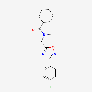 molecular formula C17H20ClN3O2 B5377327 N-{[3-(4-chlorophenyl)-1,2,4-oxadiazol-5-yl]methyl}-N-methylcyclohexanecarboxamide 