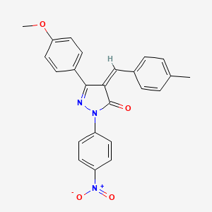molecular formula C24H19N3O4 B5377347 5-(4-methoxyphenyl)-4-(4-methylbenzylidene)-2-(4-nitrophenyl)-2,4-dihydro-3H-pyrazol-3-one 