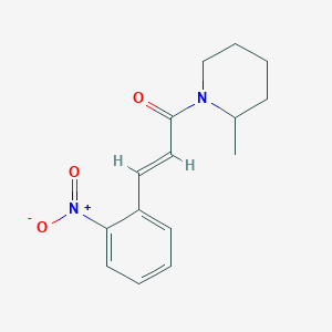 molecular formula C15H18N2O3 B5377354 2-methyl-1-[3-(2-nitrophenyl)acryloyl]piperidine 