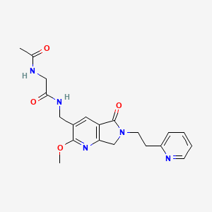 molecular formula C20H23N5O4 B5377356 2-(acetylamino)-N-{[2-methoxy-5-oxo-6-(2-pyridin-2-ylethyl)-6,7-dihydro-5H-pyrrolo[3,4-b]pyridin-3-yl]methyl}acetamide 