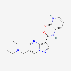 molecular formula C17H20N6O2 B5377362 6-[(diethylamino)methyl]-N-(2-hydroxypyridin-3-yl)pyrazolo[1,5-a]pyrimidine-3-carboxamide 