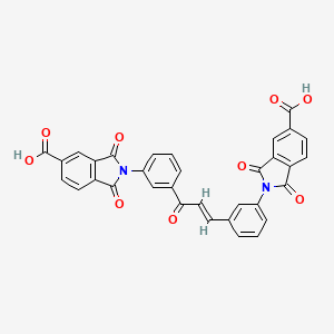 molecular formula C33H18N2O9 B5377375 2,2'-[(3-oxo-1-propene-1,3-diyl)di-3,1-phenylene]bis(1,3-dioxo-5-isoindolinecarboxylic acid) 