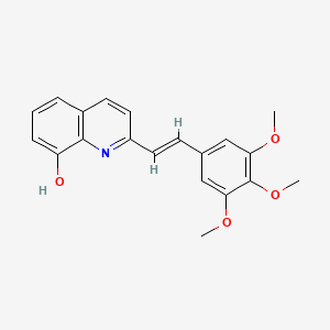 molecular formula C20H19NO4 B5377404 2-[2-(3,4,5-trimethoxyphenyl)vinyl]-8-quinolinol 