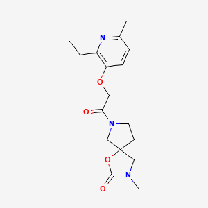 molecular formula C17H23N3O4 B5377412 7-{[(2-ethyl-6-methyl-3-pyridinyl)oxy]acetyl}-3-methyl-1-oxa-3,7-diazaspiro[4.4]nonan-2-one 
