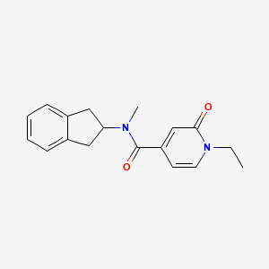 molecular formula C18H20N2O2 B5377413 N-(2,3-dihydro-1H-inden-2-yl)-1-ethyl-N-methyl-2-oxo-1,2-dihydropyridine-4-carboxamide 