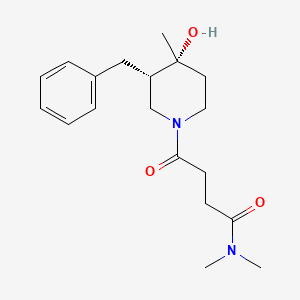 4-[(3S*,4R*)-3-benzyl-4-hydroxy-4-methyl-1-piperidinyl]-N,N-dimethyl-4-oxobutanamide