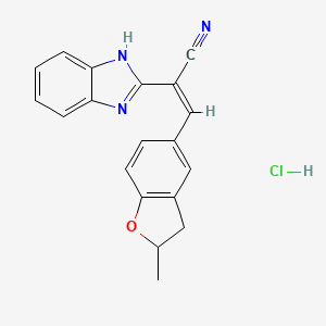 molecular formula C19H16ClN3O B5377426 2-(1H-benzimidazol-2-yl)-3-(2-methyl-2,3-dihydro-1-benzofuran-5-yl)acrylonitrile hydrochloride 
