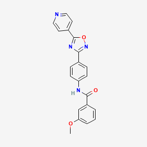 3-methoxy-N-{4-[5-(4-pyridinyl)-1,2,4-oxadiazol-3-yl]phenyl}benzamide