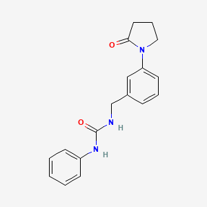 molecular formula C18H19N3O2 B5377463 N-[3-(2-oxo-1-pyrrolidinyl)benzyl]-N'-phenylurea 