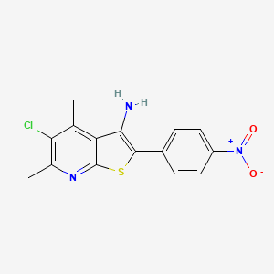 5-chloro-4,6-dimethyl-2-(4-nitrophenyl)thieno[2,3-b]pyridin-3-amine