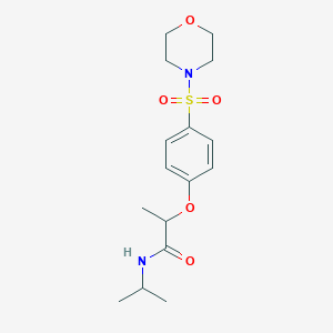 molecular formula C16H24N2O5S B5377479 N-isopropyl-2-[4-(4-morpholinylsulfonyl)phenoxy]propanamide 