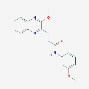 N-(3-methoxyphenyl)-3-(3-methoxy-2-quinoxalinyl)propanamide