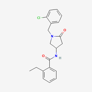 N-[1-(2-chlorobenzyl)-5-oxopyrrolidin-3-yl]-2-ethylbenzamide