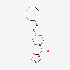 molecular formula C19H28N2O3 B5377501 N-cyclooctyl-1-(2-furoyl)piperidine-4-carboxamide 