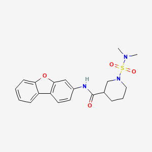 molecular formula C20H23N3O4S B5377522 N-dibenzo[b,d]furan-3-yl-1-[(dimethylamino)sulfonyl]-3-piperidinecarboxamide 