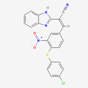 2-(1H-benzimidazol-2-yl)-3-{4-[(4-chlorophenyl)thio]-3-nitrophenyl}acrylonitrile