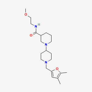 molecular formula C21H35N3O3 B5377547 1'-[(4,5-dimethyl-2-furyl)methyl]-N-(2-methoxyethyl)-1,4'-bipiperidine-3-carboxamide 