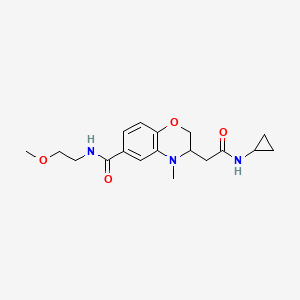 3-[2-(cyclopropylamino)-2-oxoethyl]-N-(2-methoxyethyl)-4-methyl-3,4-dihydro-2H-1,4-benzoxazine-6-carboxamide