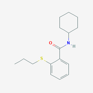 molecular formula C16H23NOS B5377657 N-cyclohexyl-2-(propylthio)benzamide 