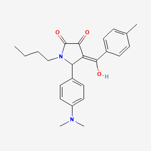 1-butyl-5-[4-(dimethylamino)phenyl]-3-hydroxy-4-(4-methylbenzoyl)-1,5-dihydro-2H-pyrrol-2-one