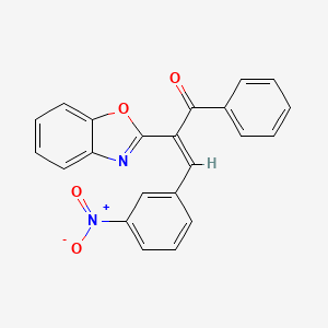 2-(1,3-benzoxazol-2-yl)-3-(3-nitrophenyl)-1-phenyl-2-propen-1-one