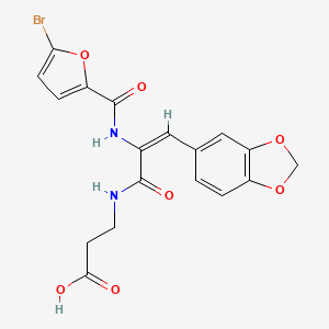 N-{3-(1,3-benzodioxol-5-yl)-2-[(5-bromo-2-furoyl)amino]acryloyl}-beta-alanine