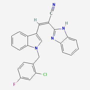 2-(1H-benzimidazol-2-yl)-3-[1-(2-chloro-4-fluorobenzyl)-1H-indol-3-yl]acrylonitrile